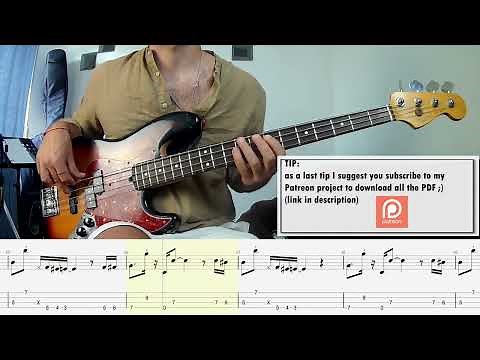 Dua Lipa - Dance The Night BASS COVER + PLAY ALONG TAB + SCORE PDF