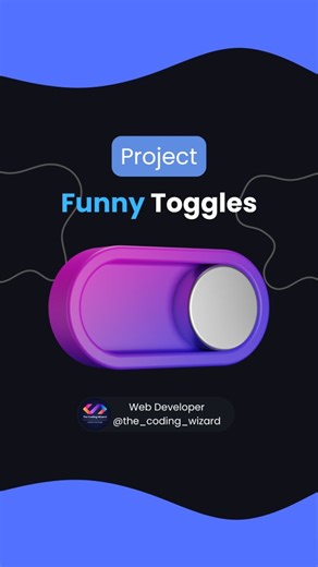 The Coding Wizard | Web Development & AI | 1M🎯 on Instagram: "Funny Toggles 📌 Source Code -> Link in bio🔥💥 Follow @the_coding_wizard Follow @the_coding_wizard Follow @the_coding_wizard Tag your friends that need to see this! 🙏 • • Turn on post notification so you don't miss any single post 📲 • • __________________________________ Like our content ? Hit that follow button! ⬇️ 👉 @the_coding_wizard 👉 @the_coding_wizard __________________________________ #Programmer #programming #developer #
