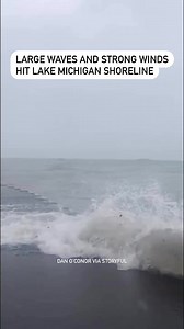 Large waves and strong winds hit the Lake Michigan shoreline near Chicago on Thursday. In video posted to X, waves can be seen spilling water onto a waterfront path at the Montrose Point Bird Sanctuary. The National Weather Service (NWS) issued a wave advisory for communities along much of Lake Michigan, warning that “strong winds will cause hazardous waves which could capsize or damage vessels and reduce visibility.” According to the advisory, mariners on the lake could experience waves up to 2
