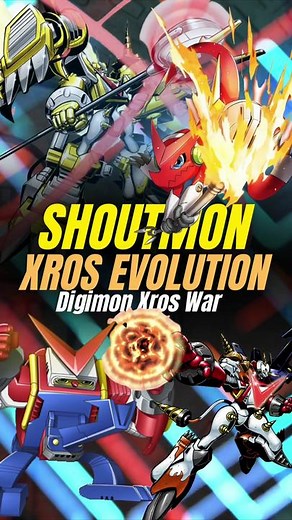 Shoutmon Xros Evolution in Digimon Xros War | Digivolution Explained