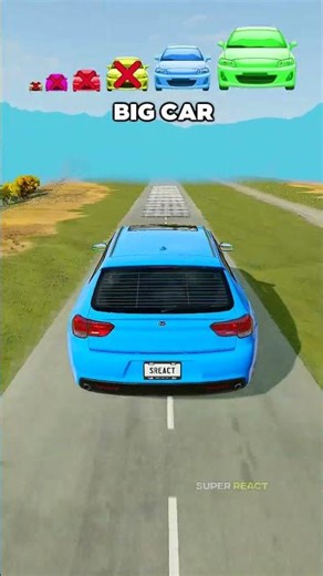 Big and Small Cars vs 100 Guard rail