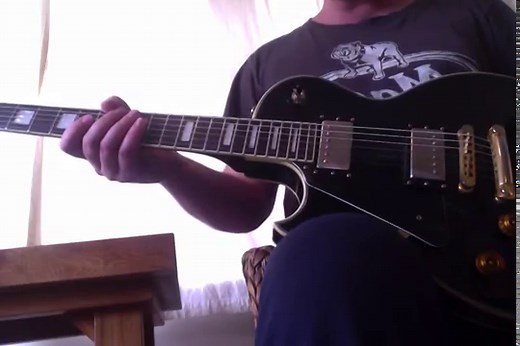 Ernie Ball "Not Even Slinky": .12 to .56 gauge in standard tuning. Awesome.