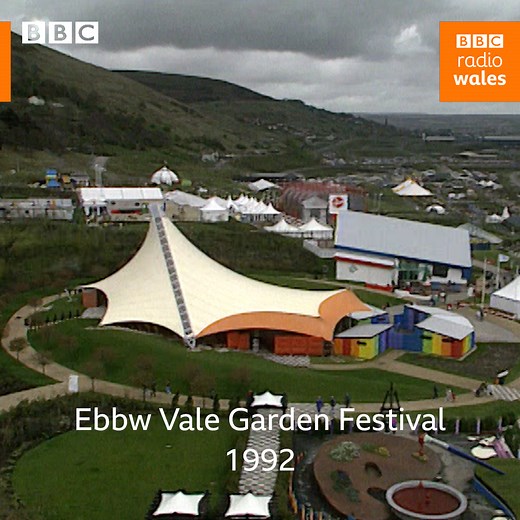 Remember this from 30 years ago?! 🎪🌼 Some great BBC Archive of the Ebbw Vale Garden Festival back in 1992! 🎧 Sound needed for Roy Noble on the rollercoaster 😂🎢 #EbbwVale #1990s #RoyNoble | BBC Radio Wales