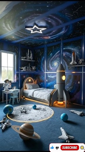 🚀 SPACE Bedroom for a 4-Year-Old #spaceroom #kidsroom #renovation #beforeandafter