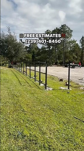 Bronze Metal fence installation in house with side lot 🍂 #fence #homeprotection #realestate