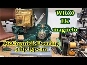 Wico EK Magneto on test stand / high tension ignition