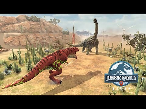 New 93 Classic T Rex Vs Brachiosaurus | Ultimate Battle | Jurassic World Alive