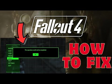How To Fix "The operation could not be completed" Error In Fallout 4 ON PC/Xbox/PS4/PS5