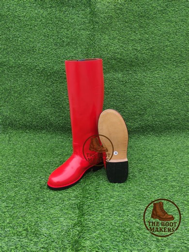 Vintage-inspired German Officer Style Boot | Handmade Leather Boots With Leather Sole - Etsy