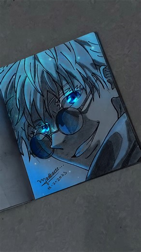 Glow Art 🌟🖊️ #glowart #glow #art #anime #animeart #aesthetic #gojo #ibispaintx #shorts #radhekrishna