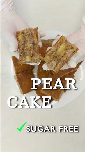 Pear Cake Recipe | Sugar-Free, Gluten-Free, Lactose-Free