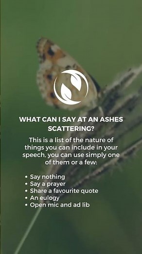 What Am I Supposed To Say At An Ashes Scattering?