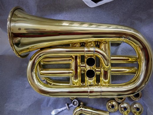 Here's the completed Pocket Cornet Restoration. Cusromer requested it be Finished in Frosted Silver throughout. | McQueens Musical Instruments