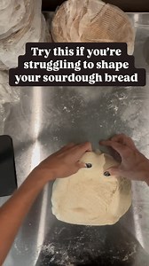 Struggling with how to properly shape your sourdough bread? 🥖 This is the Head & Shoulders method of shaping that I learned in an artisan bread course many years ago. I use it a lot because it’s quick and easy. 1️⃣ After bulk fermentation is done and you’ve preshaped your dough, stretch the dough into a square or rectangle. 2️⃣ Grab the top of the dough (the “head”) at the top center and pull it in. 3️⃣ Grab the outside right and left corners (the “shoulders”) of the dough and pull them to the 
