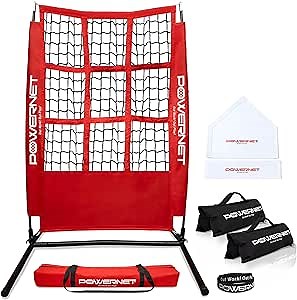 PowerNet Softball Batting Practice Equipment - Bucket of 11" & 12" Softballs, Weighted & Flexi Balls, Crushers
