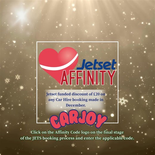 💞𝐋𝐈𝐕𝐄 𝐀𝐟𝐟𝐢𝐧𝐢𝐭𝐲 𝐂𝐨𝐝𝐞𝐬 💞 Click on the Affinity Code logo on the final stage of the JETS booking process and enter the applicable code. If it is valid it will automatically reduce the price accordingly!️✔️❤️ ❗️Please note the codes must be applied at time of booking.❗️ | Jetset