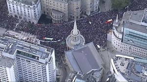 Thousands march in London to protest military action in Gaza.