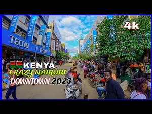 Nairobi Kenya Downtown: Walking Tour 4k