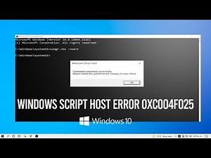 Fix Windows Script Host Error 0xc004f025 During Activation