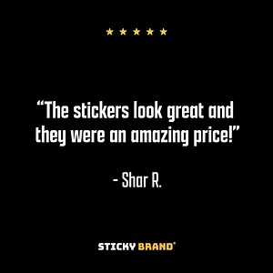 Another happy customer! We love creating custom sticker orders for our customers. Be on the lookout for our sticker deals dropping weekly! | The Sticky Brand | Facebook