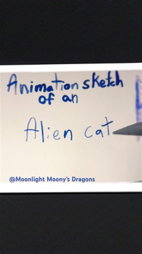 Process sketch of and OC or 2 ~ Animation #animation #aliencat #alien #cat #sketch