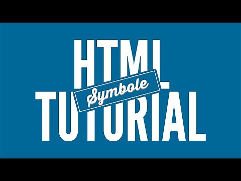 Symbole einbinden - HTML Tutorial • [German] [HD]