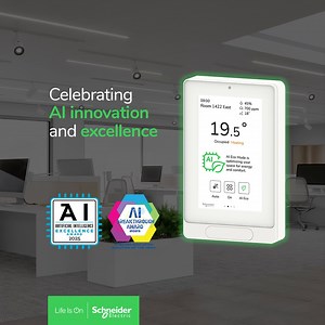 🏆 Award-winning comfort and efficiency built right in. The SpaceLogic™ Touchscreen Room Controller has been awarded the Business Intelligence Group’s 2025 Artificial Intelligence Excellence award in the Energy Management AI product category. What set it apart? Its edge-based AI has successfully: 👉 Maintained temperature regulation and occupant comfort over 85% of the time, outperforming traditional room controllers 👉 Delivered an average of 5% daily HVAC energy savings, with potential savings
