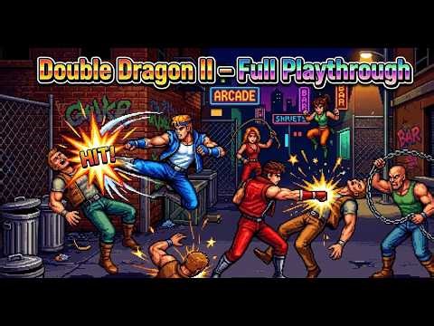 Double Dragon II: The Revenge | Full Arcade Playthrough | Classic Beat 'Em Up Action (MAME 0.285)