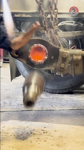 Trailer spindle replacement | Before and After- Watch till the end #axlespindle #viral #asmr #shorts