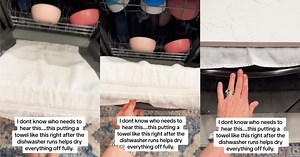 Woman Shares Clever Towel Hack For Fully Drying Dishes In The Dishwasher