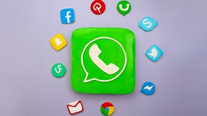 WhatsApp logo themed cake design