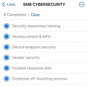 Checklist time! Can you check these off your #cybersecurity checklist? ✅ Get all our tips from training and access control to #offboarding: https://www.goto.com/blog/small-business-cybersecurity-checklist?utm_campaign=GoTo_blog&utm_source=facebook&utm_medium=owned_social #security #DiscoverGoTo | GoTo | Facebook