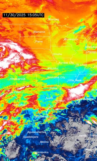 Central US 24 Hour Weather | November 30, 2025 #shorts