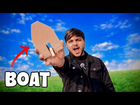 How to Make a Mini Cardboard Boat ⛵ | Easy DIY Boat at Home