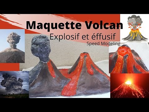 Maquette volcans/ Volcanisme explosif et effusif / volcano speed modeling / Volcans SVT 4eme Cycle4