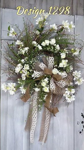 DIY White Wild Flower Wreath Tutorial | Farmhouse Front Door Decor Inspiration