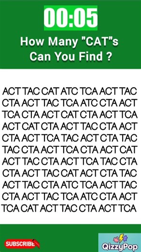 How Many CATs Can You Spot? 🐱 Quick Brain Challenge!