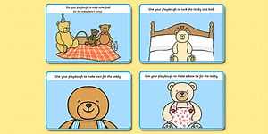 Teddy Bear Modelling Dough Mats