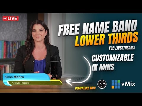 Free 3D Name Band Lower Thirds for Livestreams | Readymade & Customizable or Create your own| WASP3D