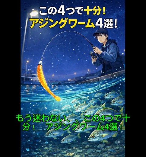 アジングワーム4選！もう迷わないこの4つで十分、アジが良く釣れました！ ＃アジング ＃アジングワーム ＃アジ ＃ライトゲーム
