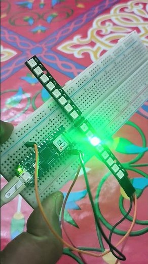 Arduino nano IOT 33 IMU demo. using WS2812B ledstrip #arduino #gyroscope #accelerometer #ws2812b