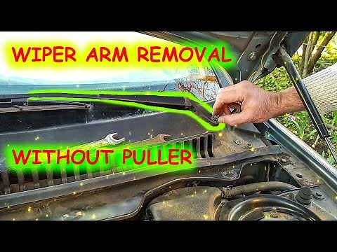 Wiper arm removal without puller - replacement & adjustment