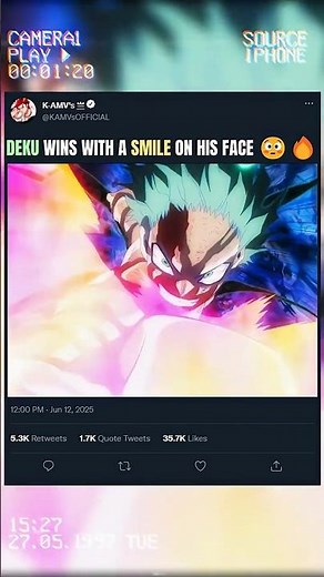 DEKU WINS WITH A SMILE ON HIS FACE 😳🔥 | #anime #bnha #mha #animeedit #viral #myheroacademia