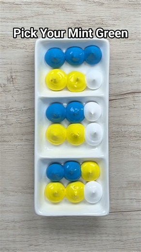 🍀 Pick Your Favorite Mint Green! Blue, Yellow, and White Blend Together to Create Mint Green