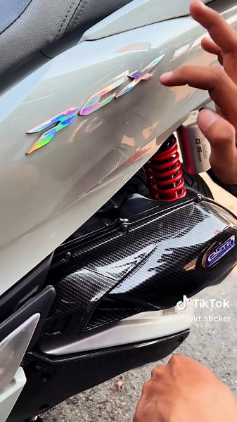 สติกเกอร์แต่งอักษรโลโก้ PCX160 #งานตัดเข้ารูปติดง่ายลองดิ #pcx160 #pcx