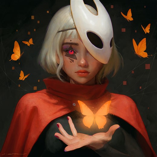 Silksong Hornet Portrait, Oliver Wetter