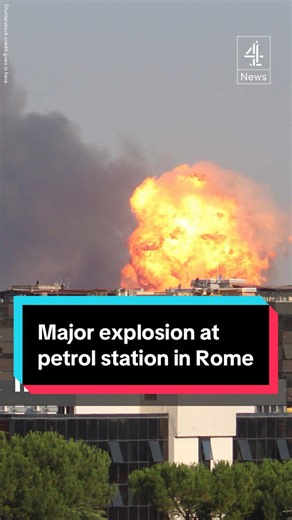 At least 40 people, including police officers and firefighters, have been injured in a huge explosion at a petrol station in Rome, Italy. The city’s mayor says it's suspected that a technical fault during refuelling cause of the explosion. #Italy #Rome #PetrolStation #Explosion #Channel4News #C4News