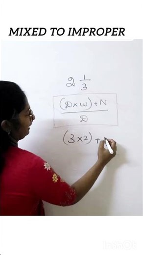 Mixed Numbers to Improper Fractions 🔥 10 Seconds! #maths #shorts