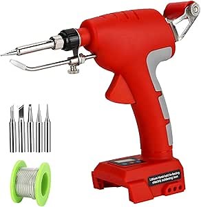 Choerinton Cordless Soldering Iron Kit 75W Digital Display Hand-held Automatic Feed Soldering Gun with 0.04" Solder Wire,5pcs Solder Tips for Home DIY,Repairing Welding