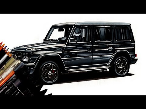 Realistic Car Drawing - Mercedes Benz G 63 AMG - Time Lapse - Drawing Ideas